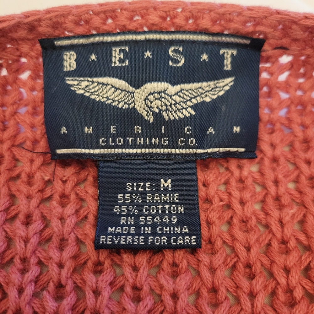 VINTAGE Cable Knit Cardigan| Women's Medium|Dusty Rose/Mauve - Picture 5 of 9